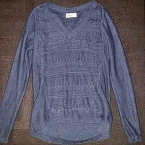 Blue V-Neck Hollister Sweater